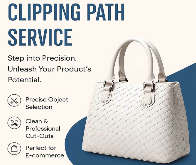 White lady's bag on a white background for the catalog